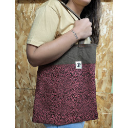TOTE BAG ANIMAL PRINT GRANATE