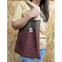 TOTE BAG ANIMAL PRINT GRANATE