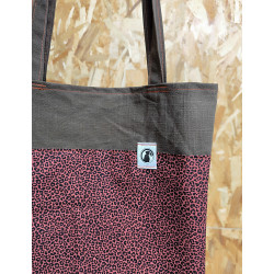 TOTE BAG ANIMAL PRINT GRANATE