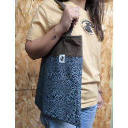 TOTE BAG ANIMAL PRINT AZUL