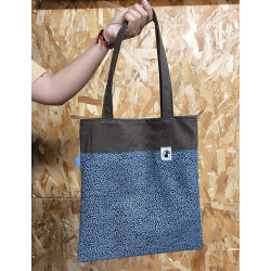 TOTE BAG ANIMAL PRINT AZUL