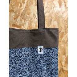 TOTE BAG ANIMAL PRINT AZUL