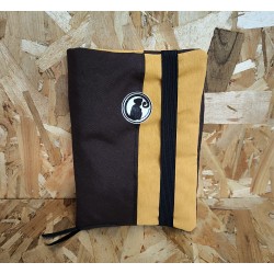 FUNDA GUIA MARRON AMARILLO VERTICAL