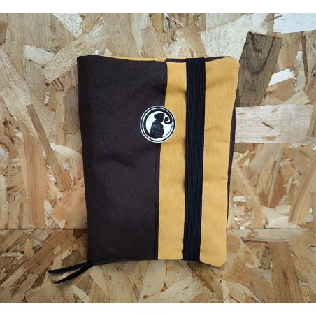 FUNDA GUIA MARRON AMARILLO VERTICAL