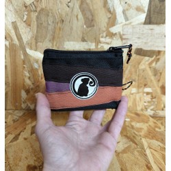 MONEDERO MARRON BERENJENA NARANJA