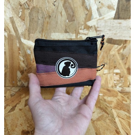 MONEDERO MARRON BERENJENA NARANJA