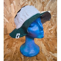 GORRO BUCKET VERDE BEIGE NEGRO