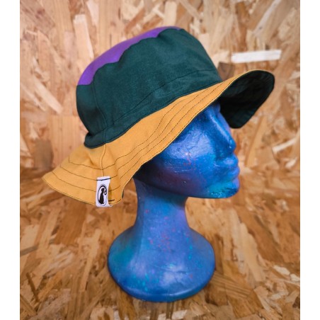 GORRO BUCKET AMARILLO VERDE MORADO