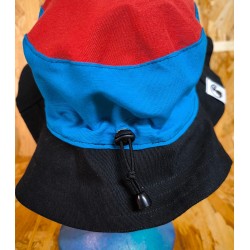 GORRO BUCKET NEGRO AZUL ROJO
